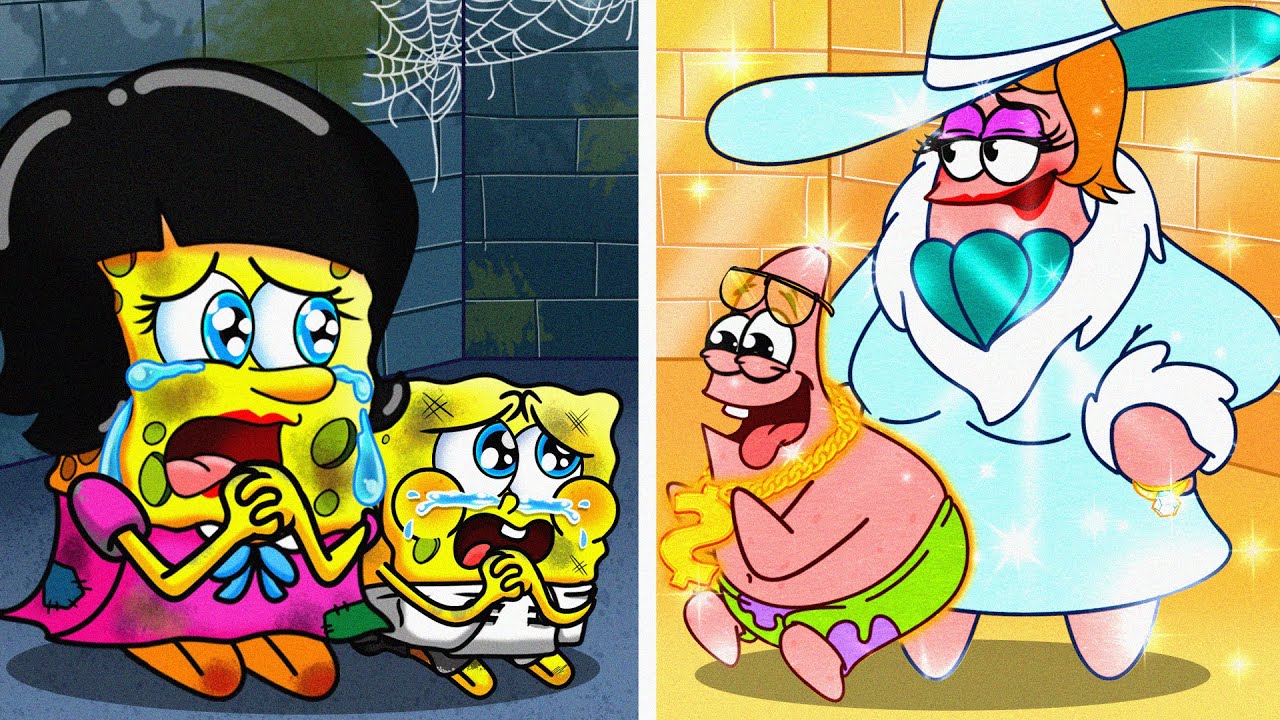 RICH Mom vs BROKE Mom! POOR BABY SPONGEBOB LIFE | Mukbang Animation Complete Edition