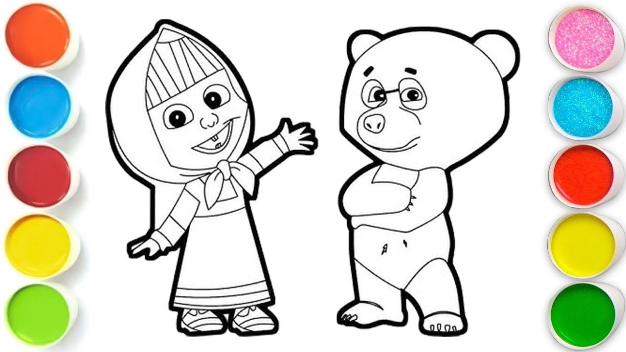 MASHA  Drawing, Painting & Coloring For Kids and Toddlers_ Child Art