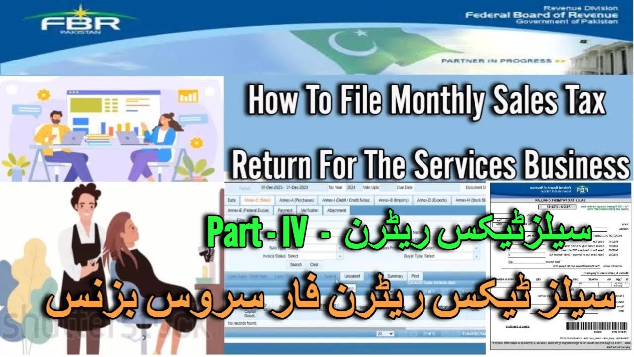 How To File Monthly Sales Tax Return For Services Business And Prepare GST Payable Challan.