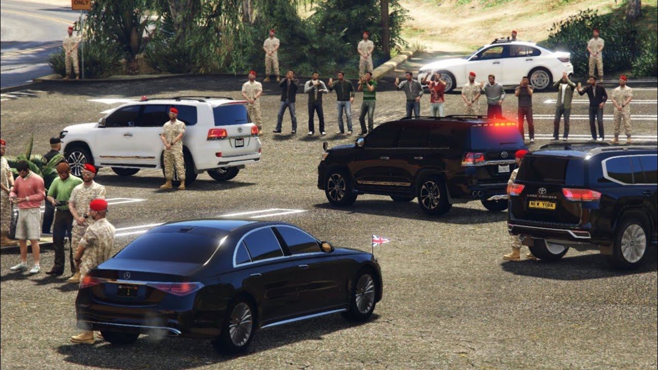 GTA 5 - VIP Protocol - Michael Host Presidential Campaign Rally in Los Santos