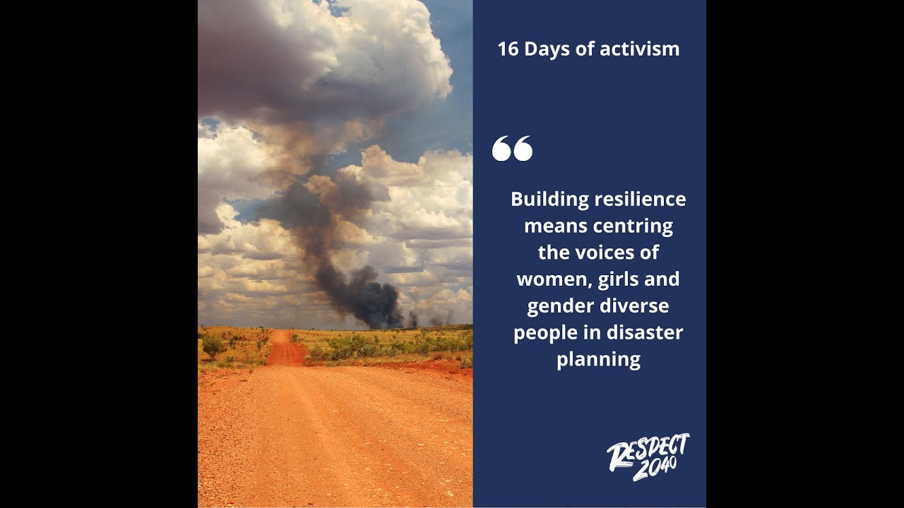 Respect 2040 16 Days of Activism Campaign: Gendered impact of disasters