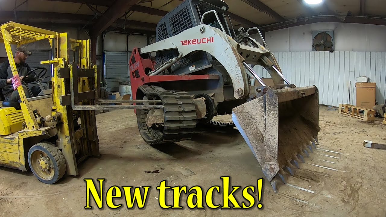 Installing New Tracks On The Takeuchi TL250
