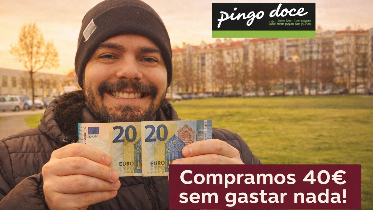 EP 32 - COMPRAMOS 40 EUROS NO PINGO DOCE SEM PAGAR NADA! PT BR