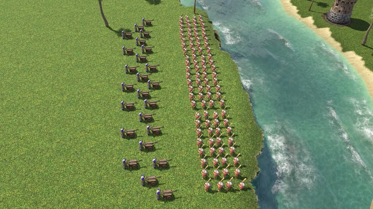 100 Nootka Clubman vs. 25 Flamethrowers - Age of Empire 3