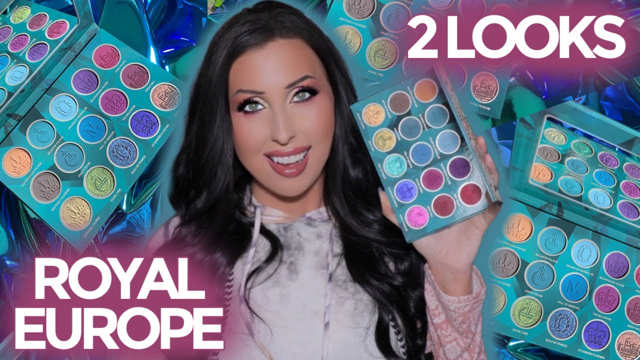NOMAD COSMETICS ROYAL EUROPE PALETTE | 2 LOOKS & SWATCHES