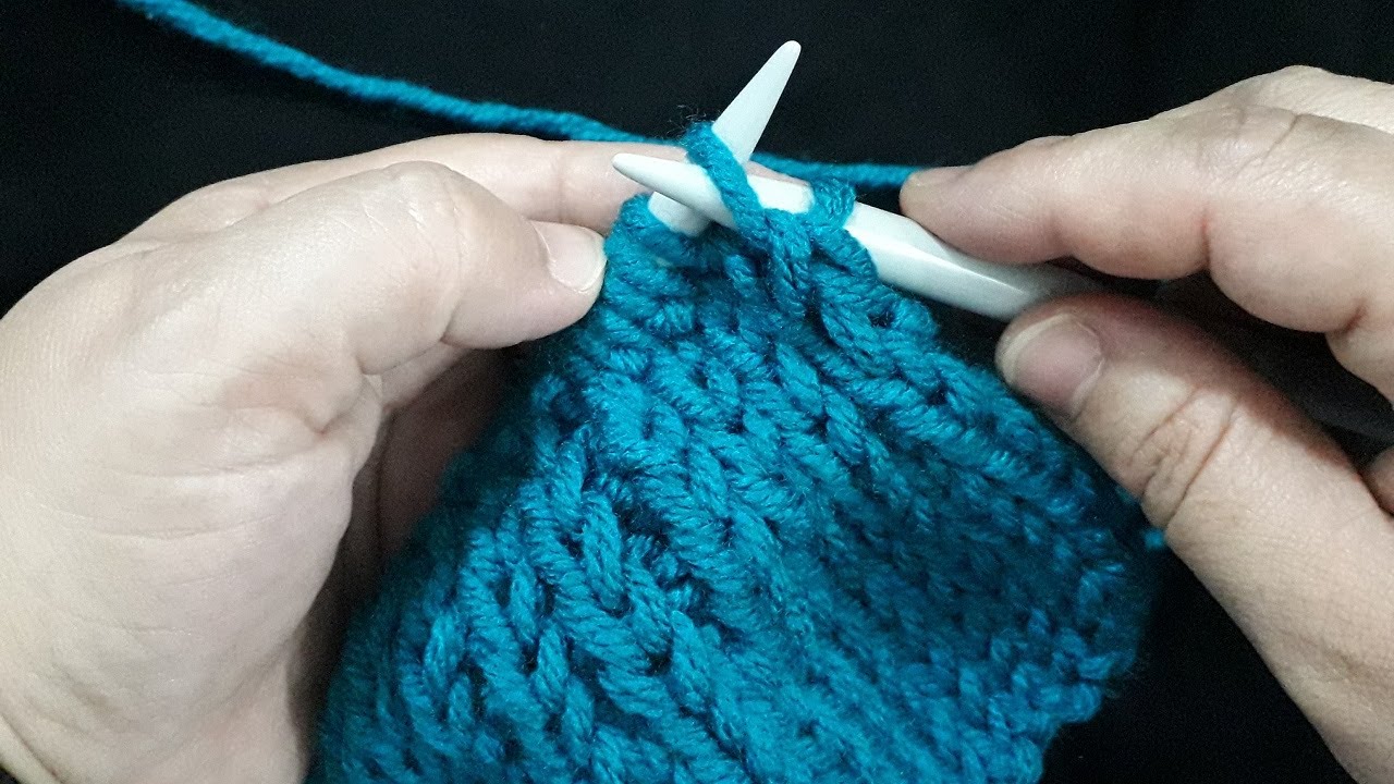 How to knit: easy for beginners 1*1 rip stitch تعليم التريكو للمبتدئين, knit# 4