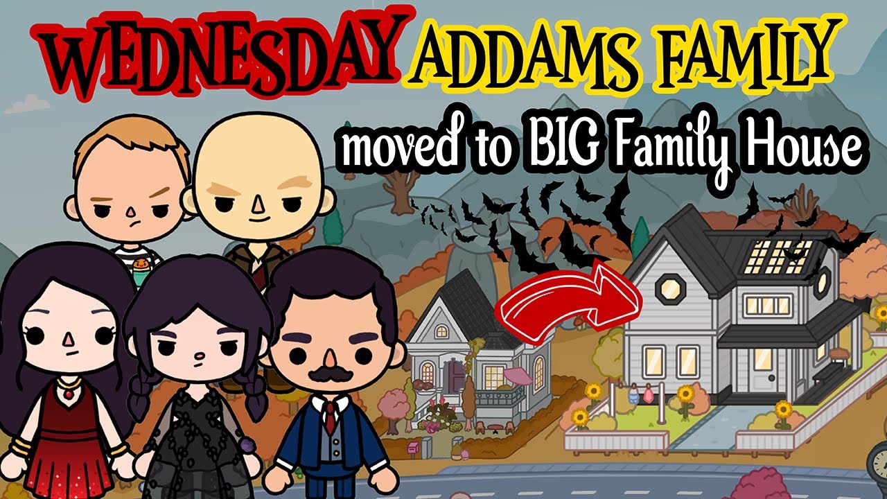 Wednesday ADDAMS FAMILY BIG Family House Spooky Horror Halloween 🖤TOCA BOCA House | Toca Life World
