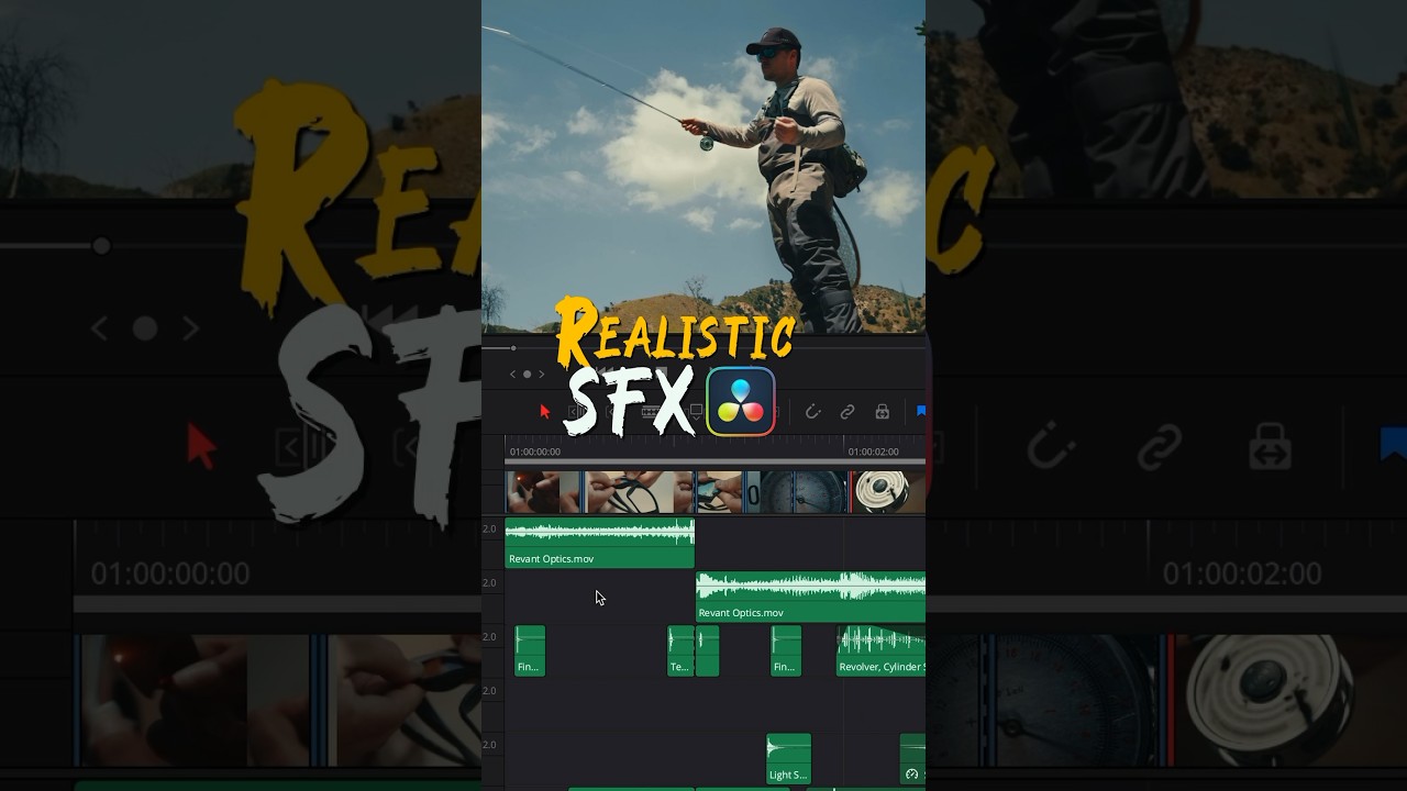 Трюк со звуковым эффектом в DaVinci Resolve