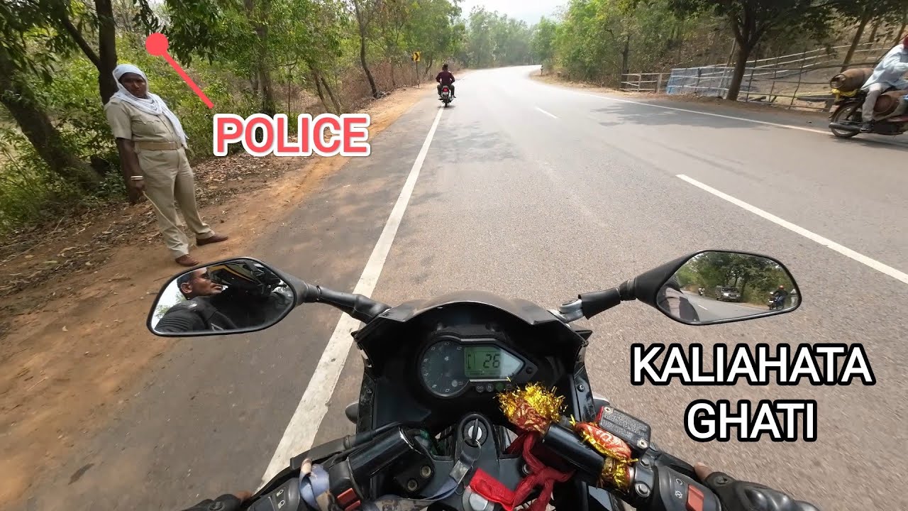 Kaliahata ghati keonjhar adventure ride in summer  /  Police checking for dl