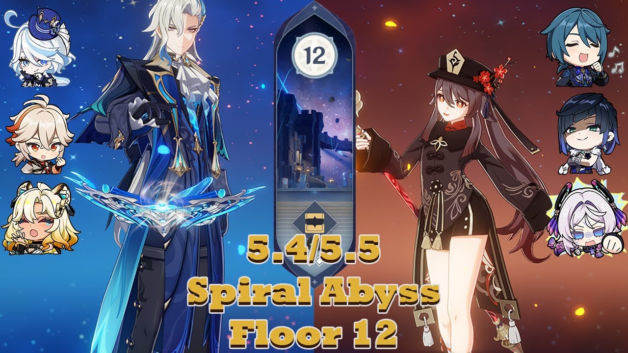[5.4/5.5 Abyss] Neuvillette/Furina & Hutao Vaporize Spiral Abyss floor 12 | Genshin Impact