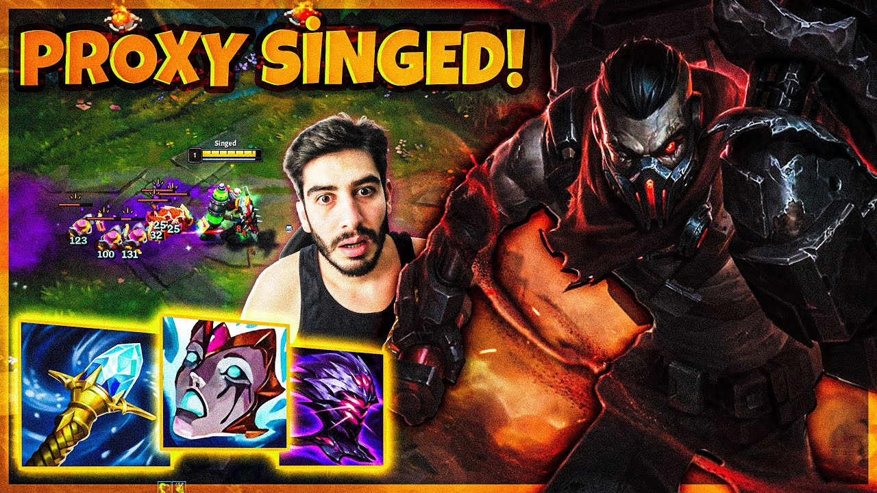 PROXY OYNAYIP 1V9 ATIYORUM AMA TAKIM KOŞUP ÖLÜYOR! | Singed vs. Garen