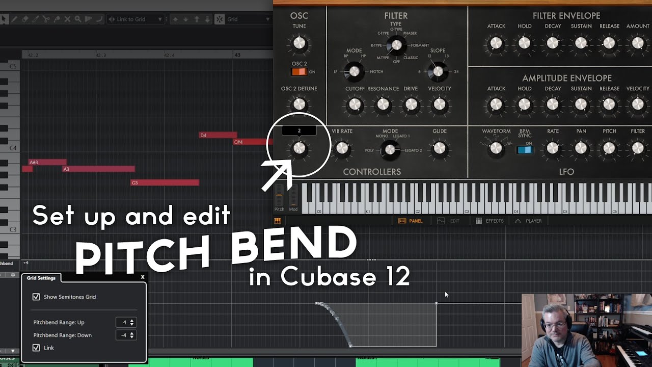Capture and Edit MIDI Pitch Bend Controller in Cubase 12