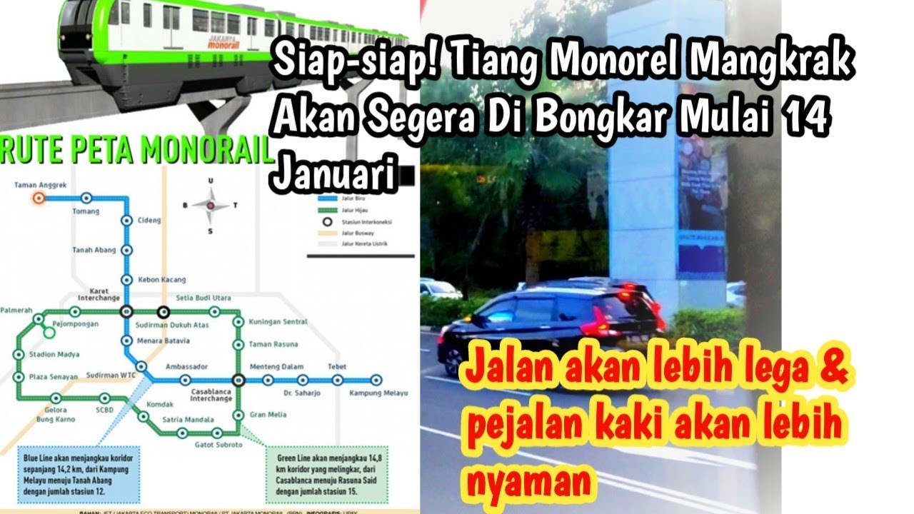 Siap-siap! Tiang Monorel Mangkrak Akan Segera Di Bongkar Mulai 14 Januari Hindari Berkeliaran Malam😳
