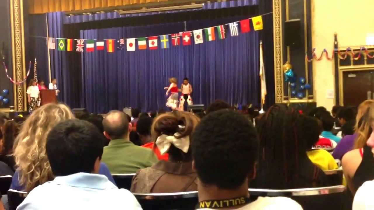 La quebradita at school assembly.