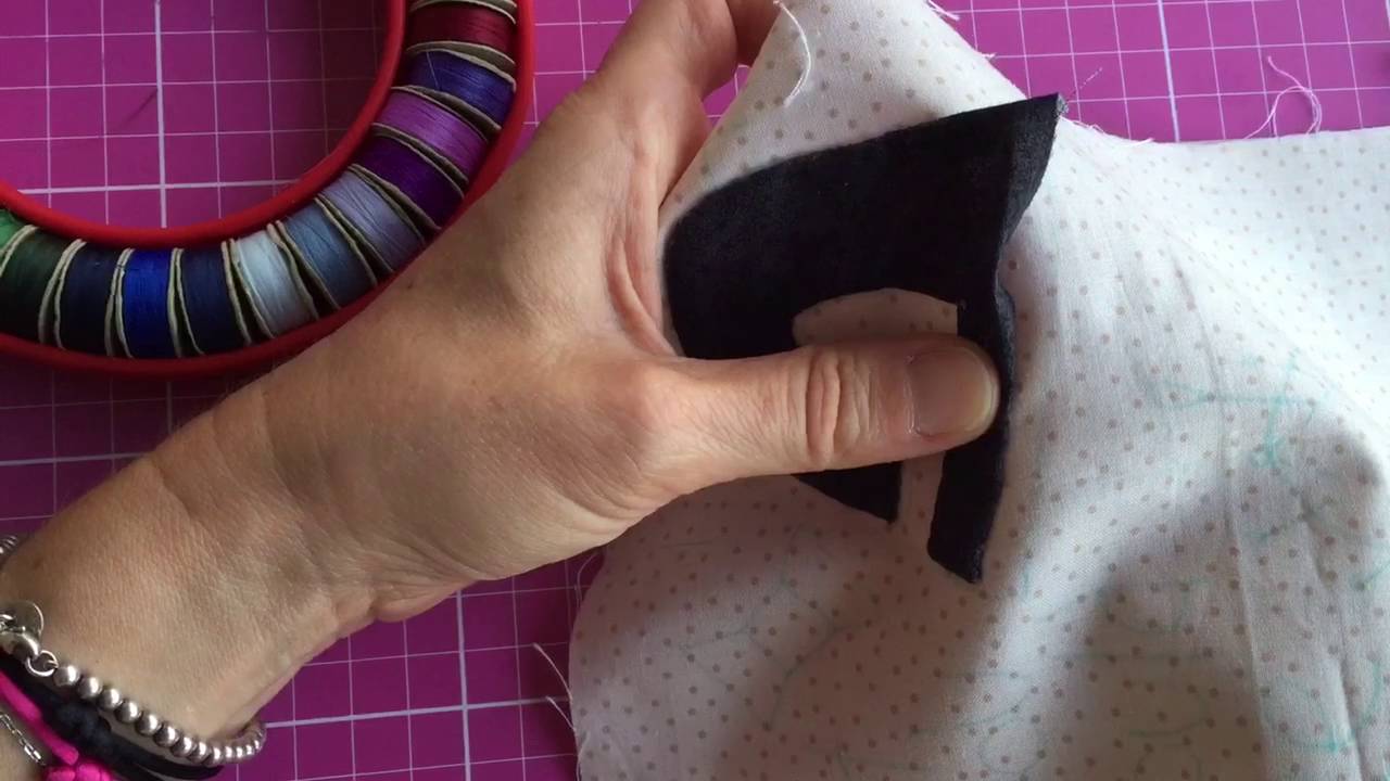 Tutorial Patchwork puntada escondida en aplicaciones de tela
