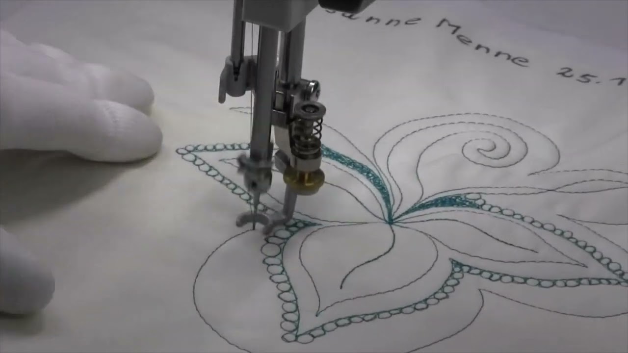 Freihand quilten ohne Vorzeichnung 5 - Freehand quilting without preliminary drawing 5