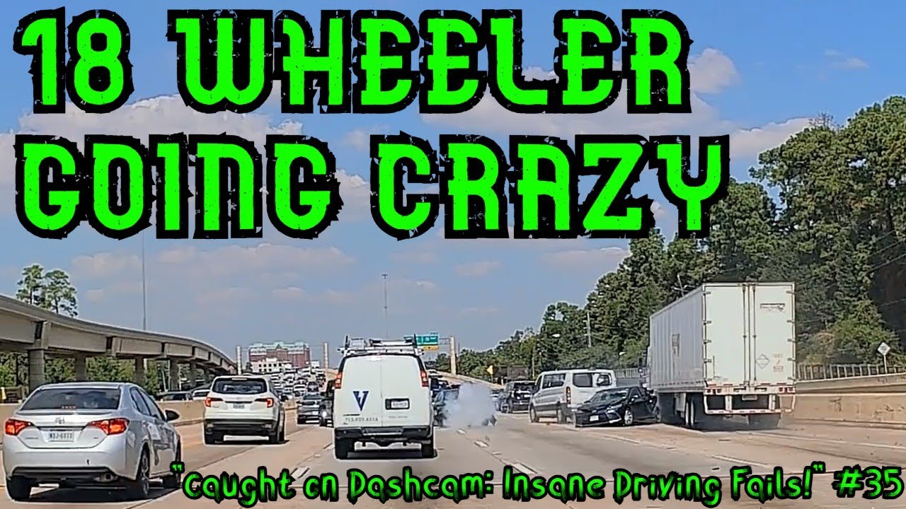 18 WHEELER GOING CRAZY - CUTTING OFF POLICE VEHICLE 