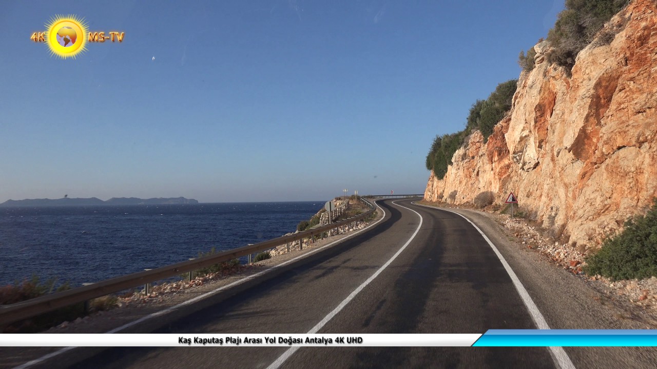 Kaş Kaputaş Plajı Arası Yol Doğası Antalya 4K UHD