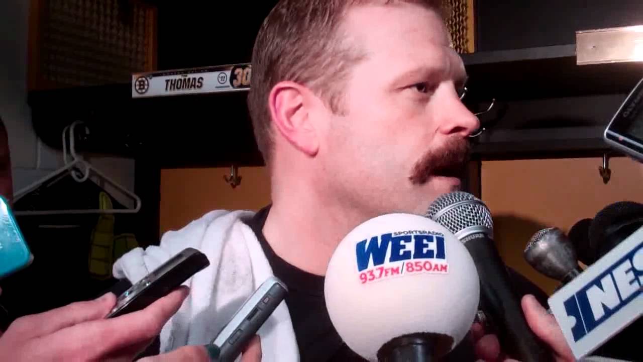 Tim Thomas on his goaltending in Game 5 Bruins loss.flv