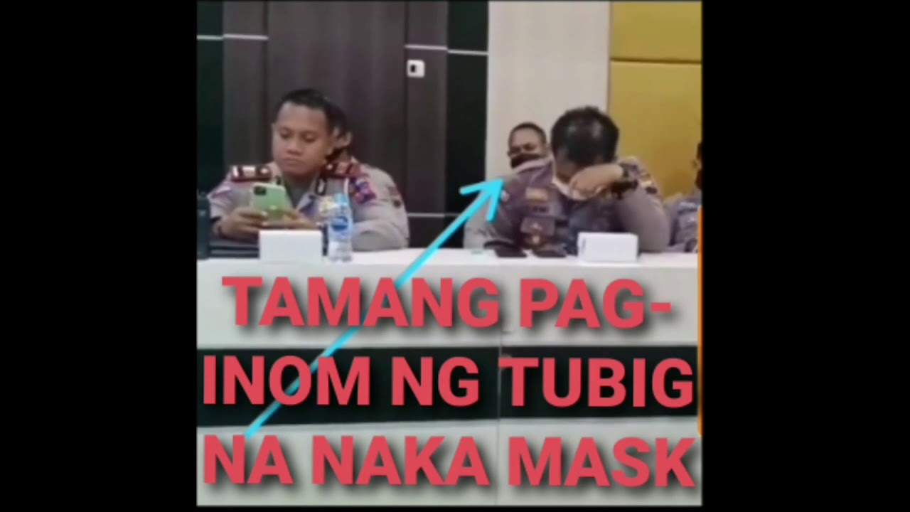 COVID 19 paano uminom ng tubig na may mask??