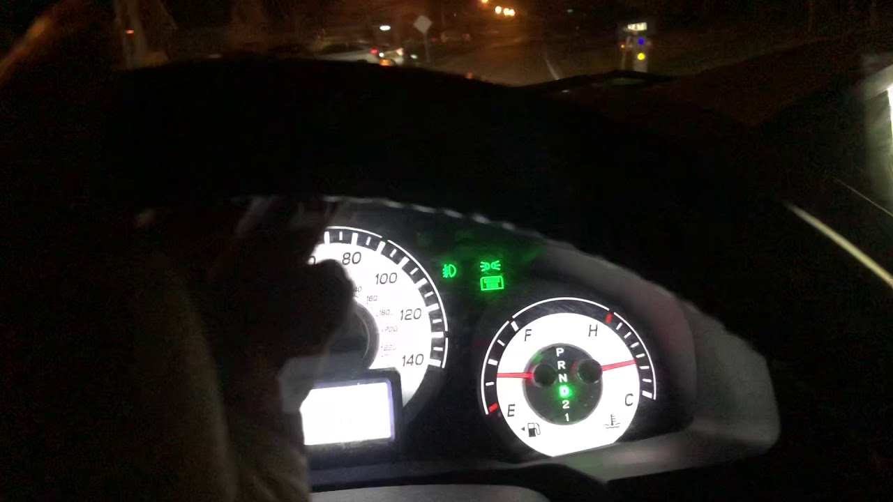 2012 Honda Pilot touring with after market LED H11 DRL Driving Light bulb changes $10 pair test run