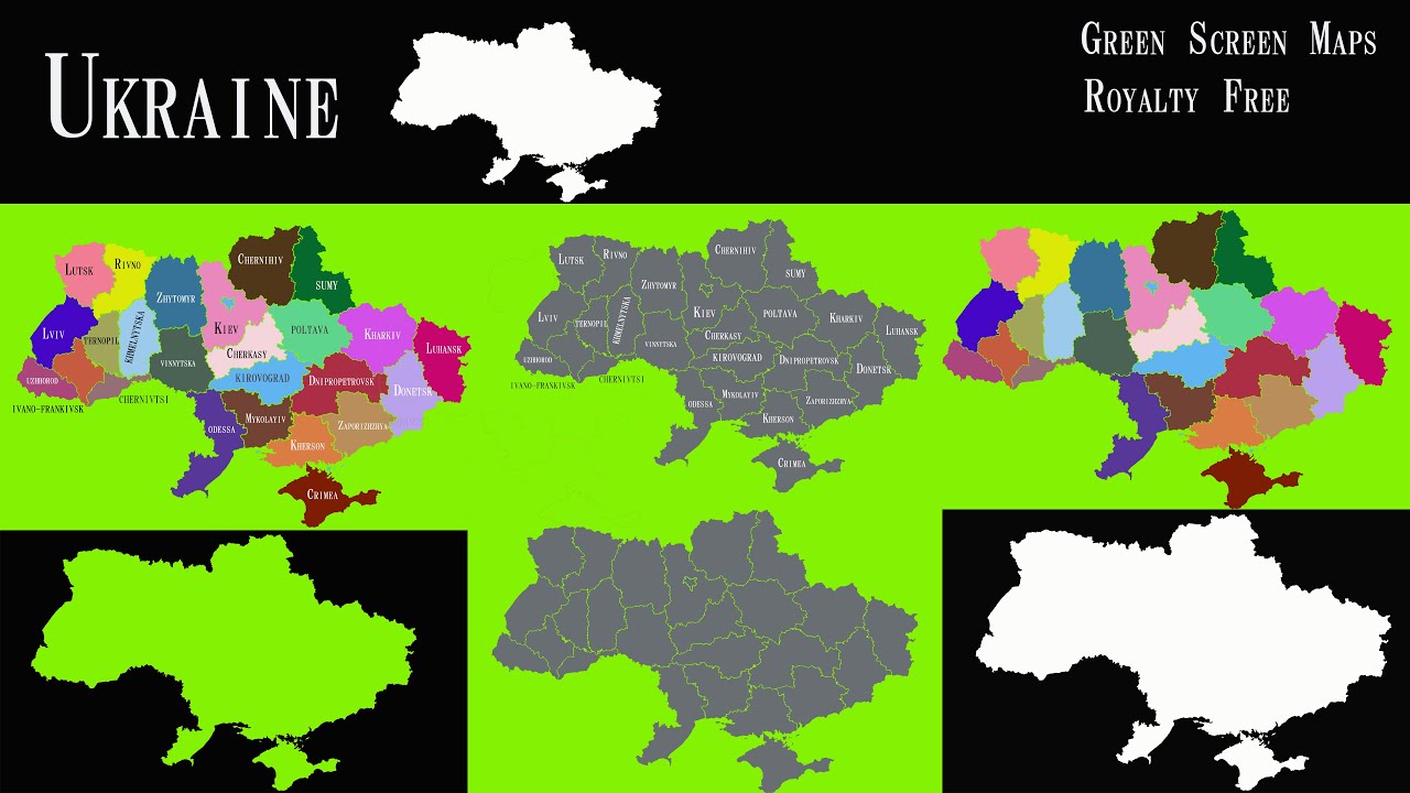 Ukraine Map Green Screen Stock Footage Video  4k