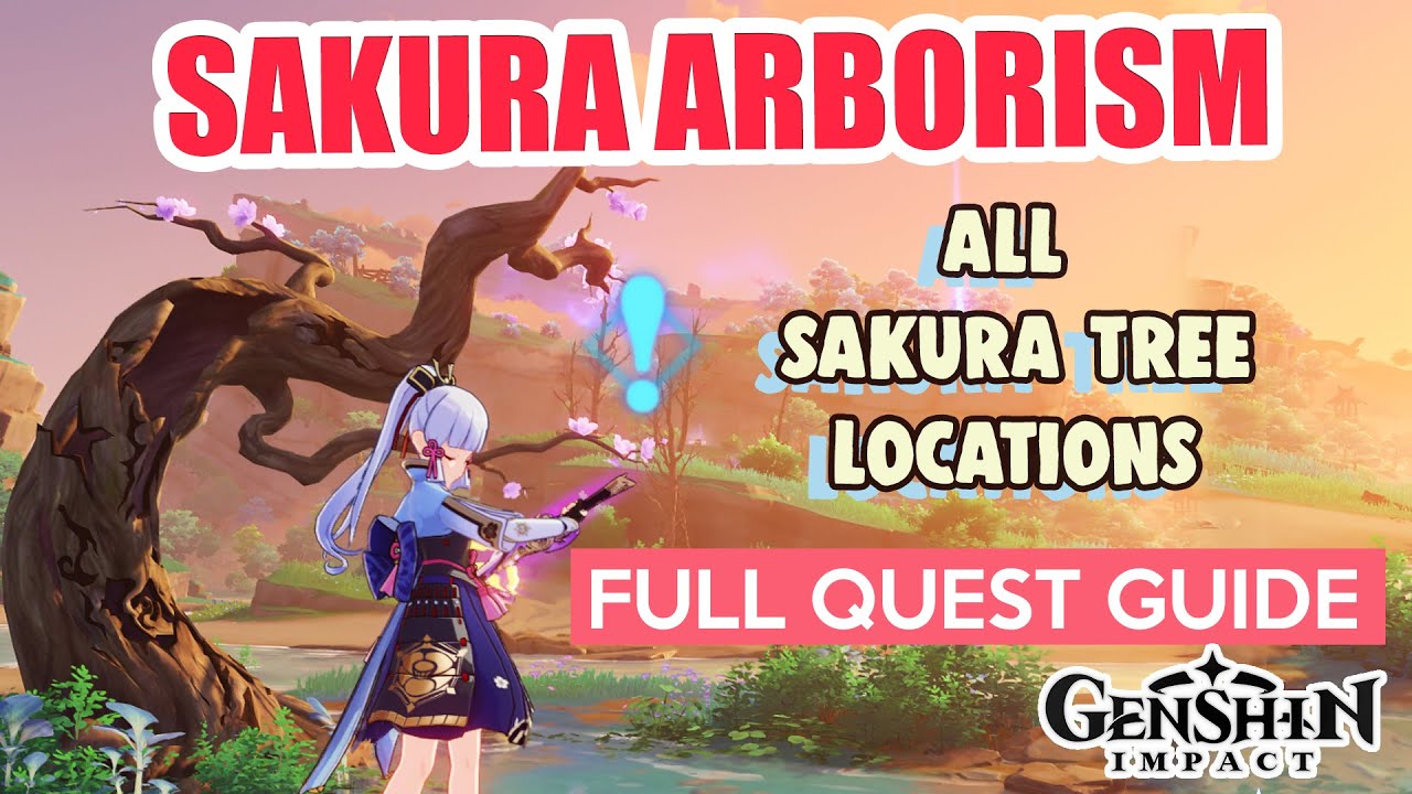 How to: ALL 5 THUNDER SAKURA TREE LOCATIONS [Sakura Arborism] FULL QUEST GUIDE | Genshin Impact