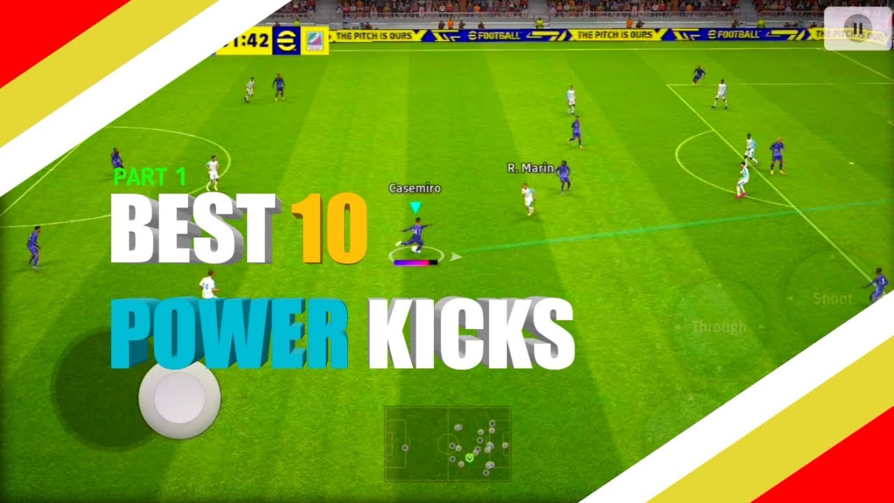 BEST 10 POWER KICKS || Pes Mobile 2023 # Part1
