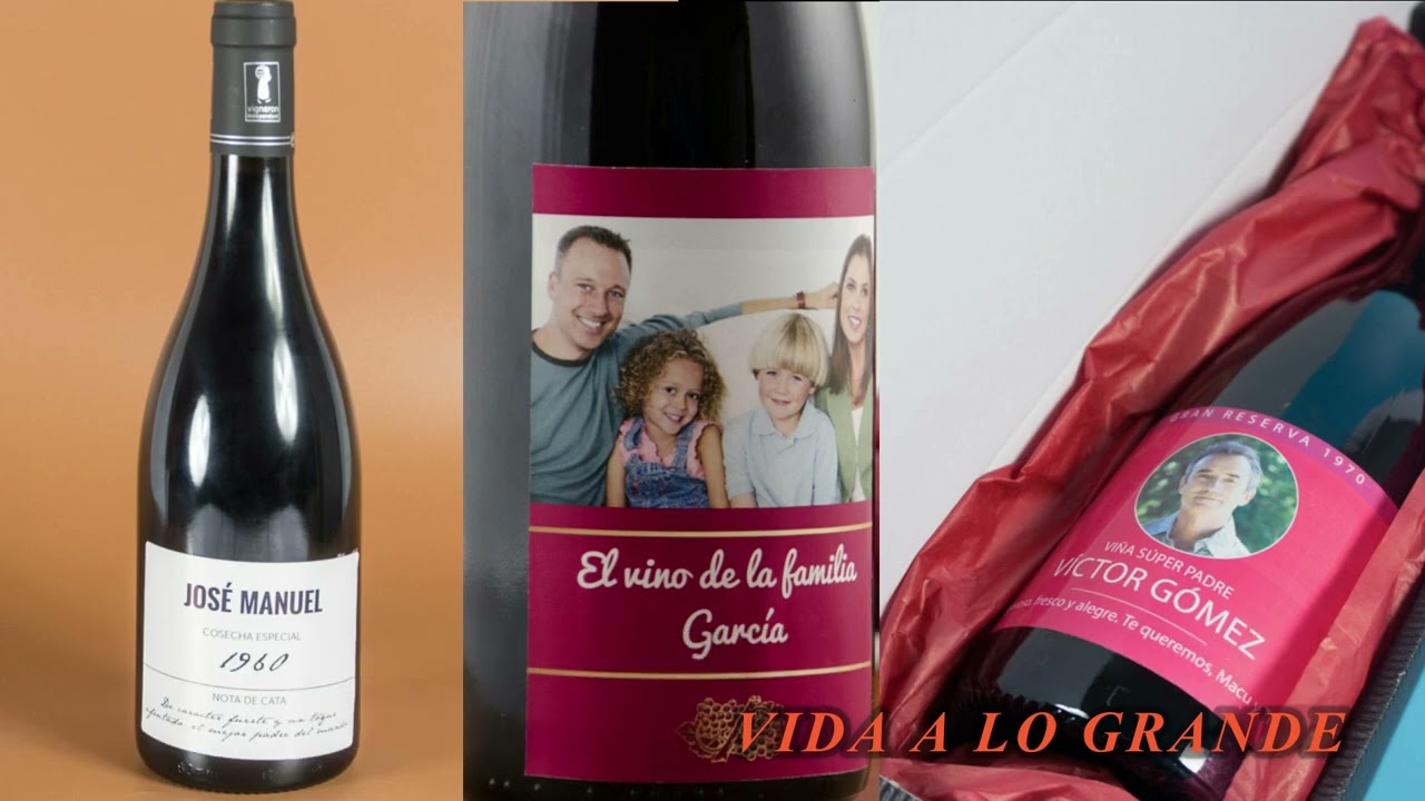 Botellas de vino con etiqueta personalizada