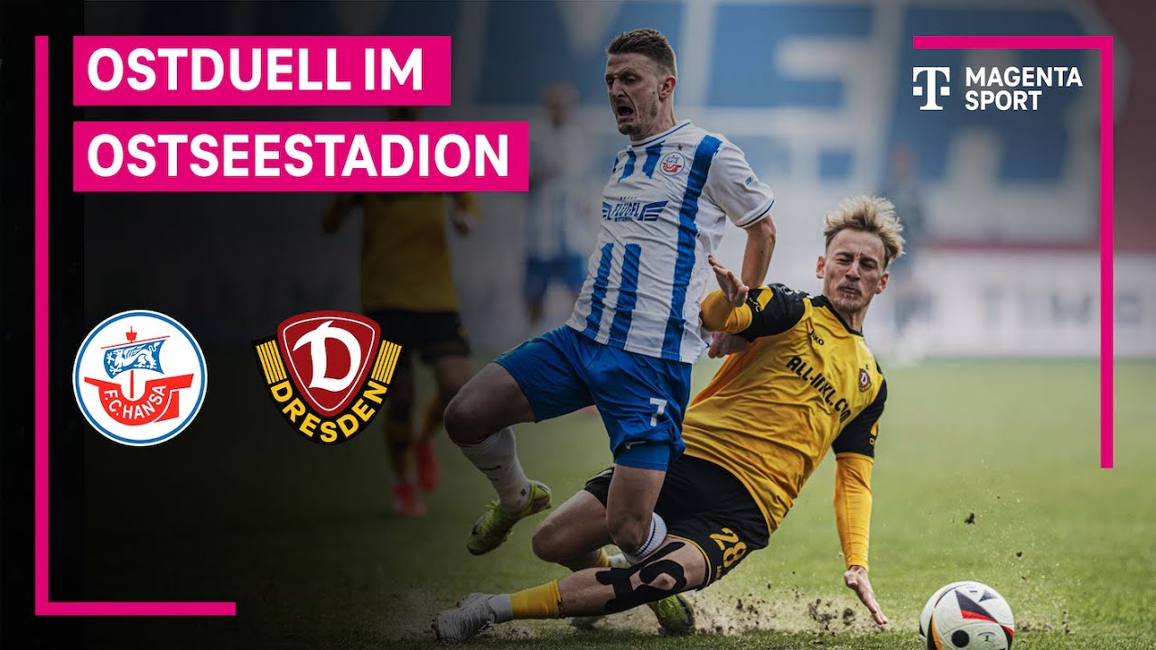 F.C. Hansa Rostock - SG Dynamo Dresden, Highlights mit Live-Kommentar | 3. Liga | MAGENTA SPORT