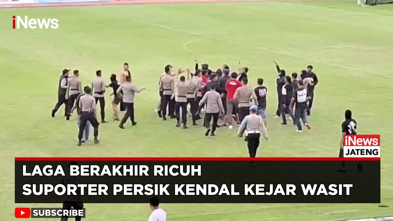 Ricuh Usai Laga Liga 4 Jateng, Suporter Persik Kendal Kejar Wasit | iNews Jateng