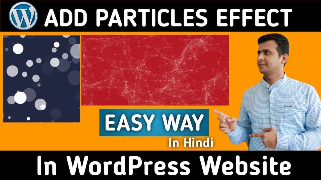 How to add particles.js effect in WordPress website for Free