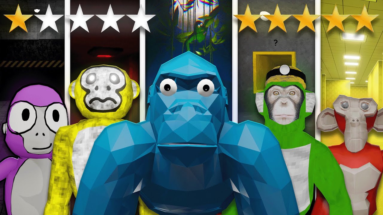 1 Star VS 5 Star Gorilla Tag Horror Fan Games