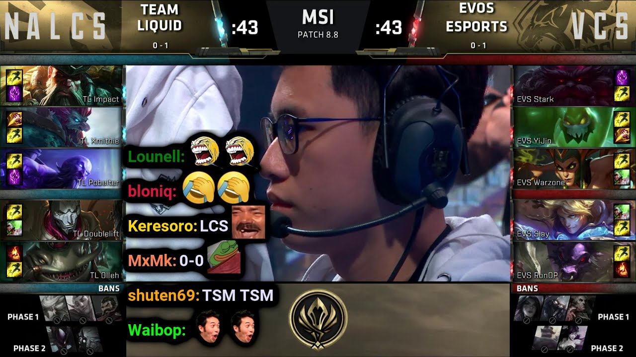 TL vs EVS | 2018 MSI Groups Day 1 | Twitch VOD with Chat
