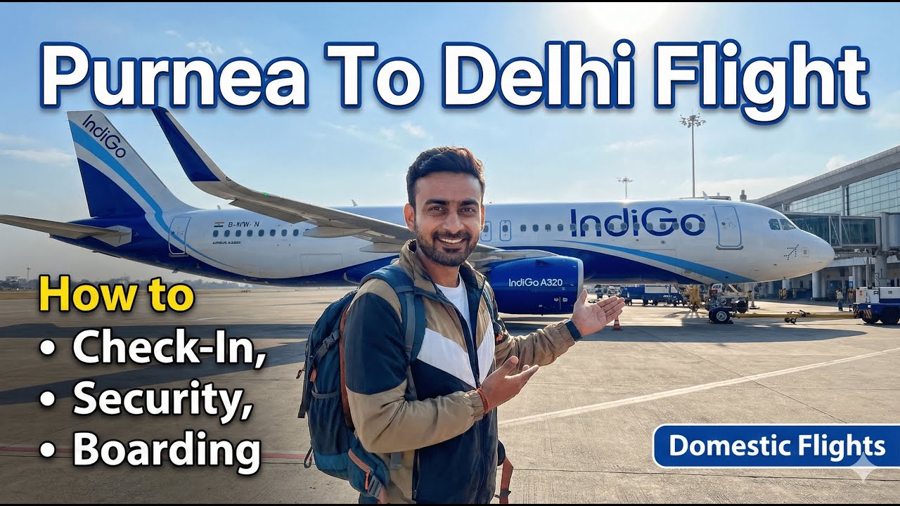 Purnea To Delhi Direct Flight! Simple Step-by-Step Airport Guide 🇮🇳! 