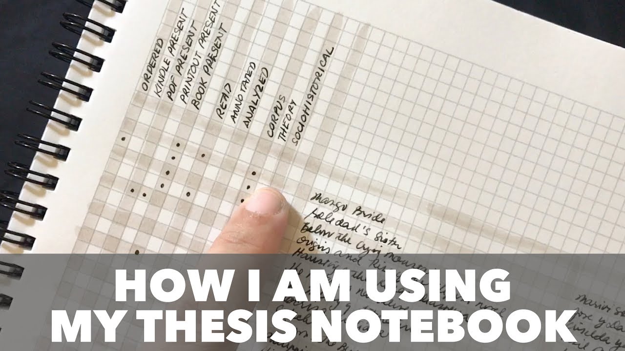 How I am using my thesis notebook
