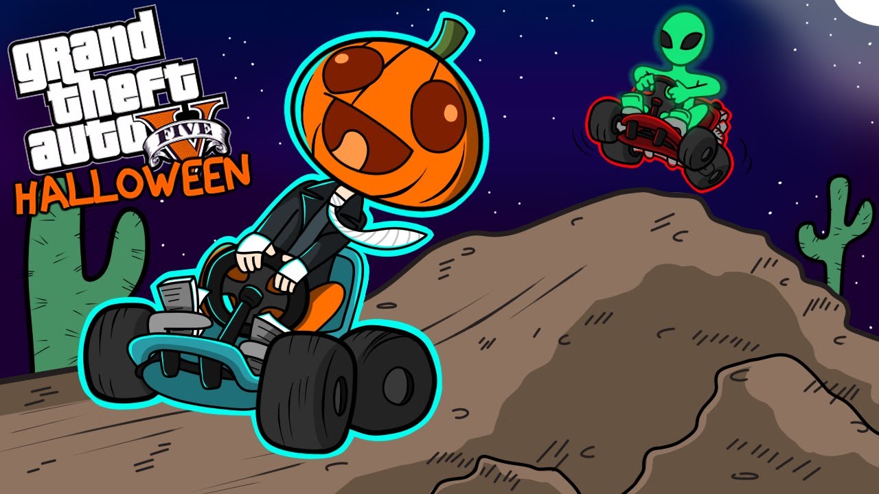 Trick Or Treating with GO-KARTS in GTA5 (w/ Kayle and @DeaffReaper ) #2