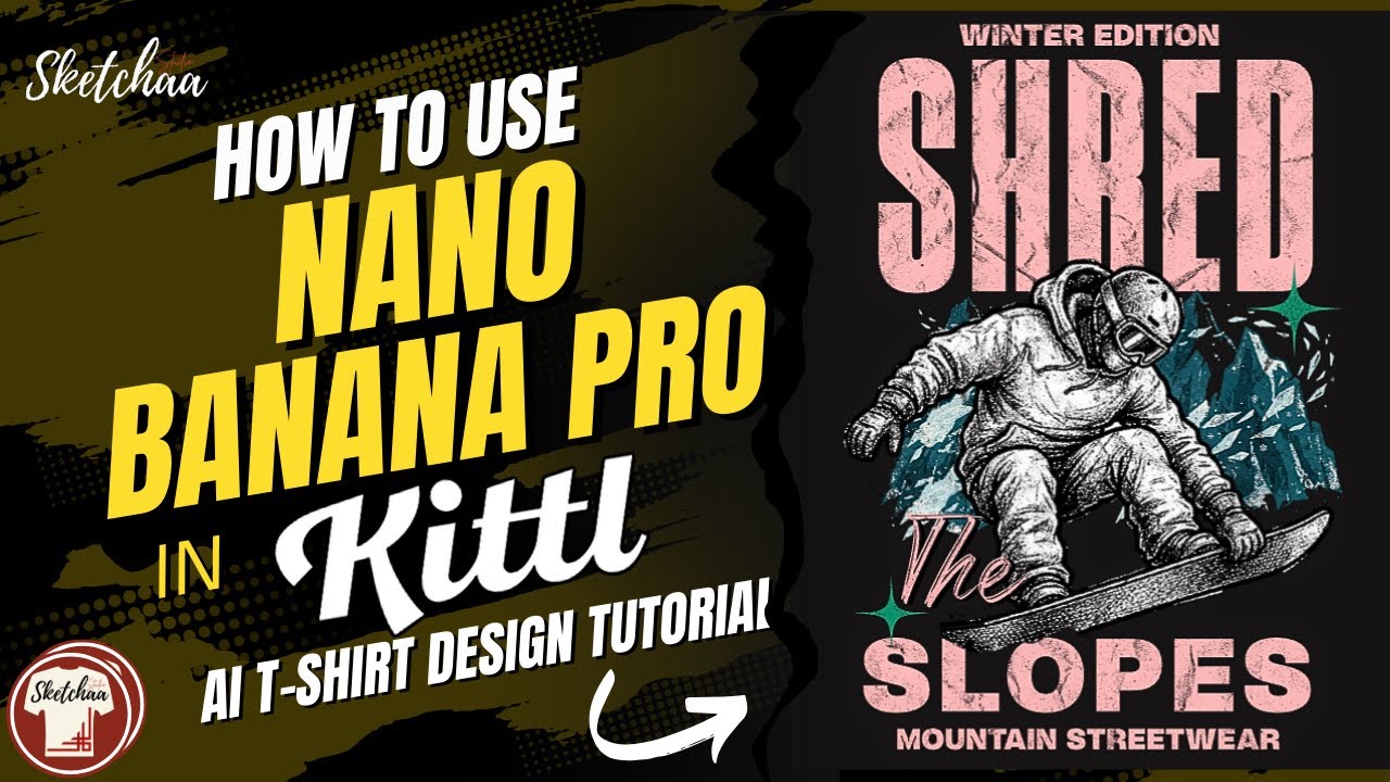 Как использовать Nano Banana Pro в Kittl | Учебное пособие по дизайну футболок с использованием И...