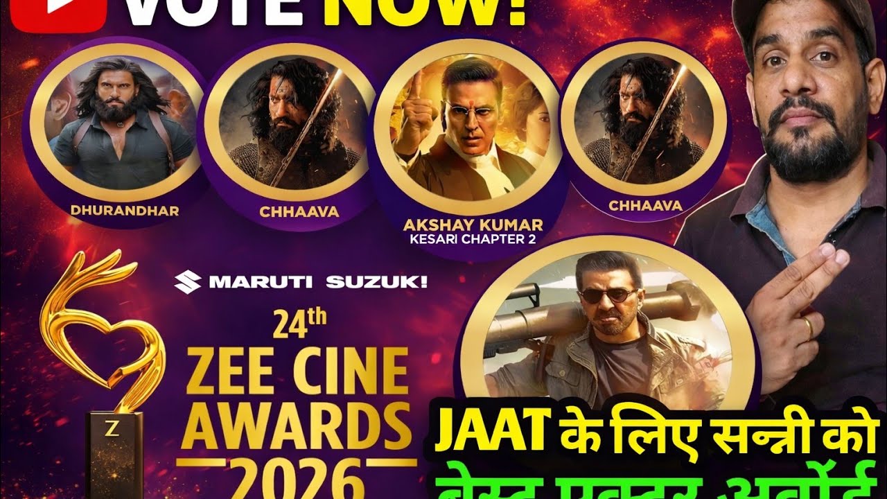 Zee cinema Award 2026 Nomination l For Best actor l #zeecineawards2026