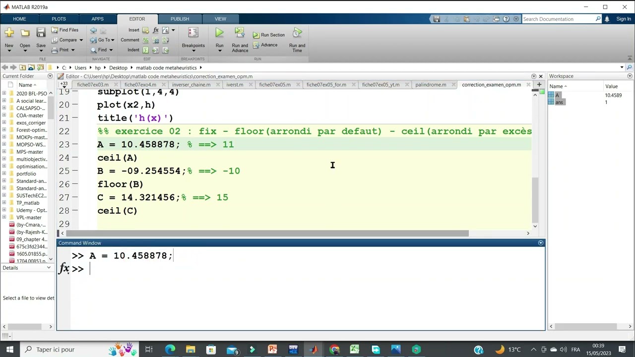 #037 matlab floor round fix ceil