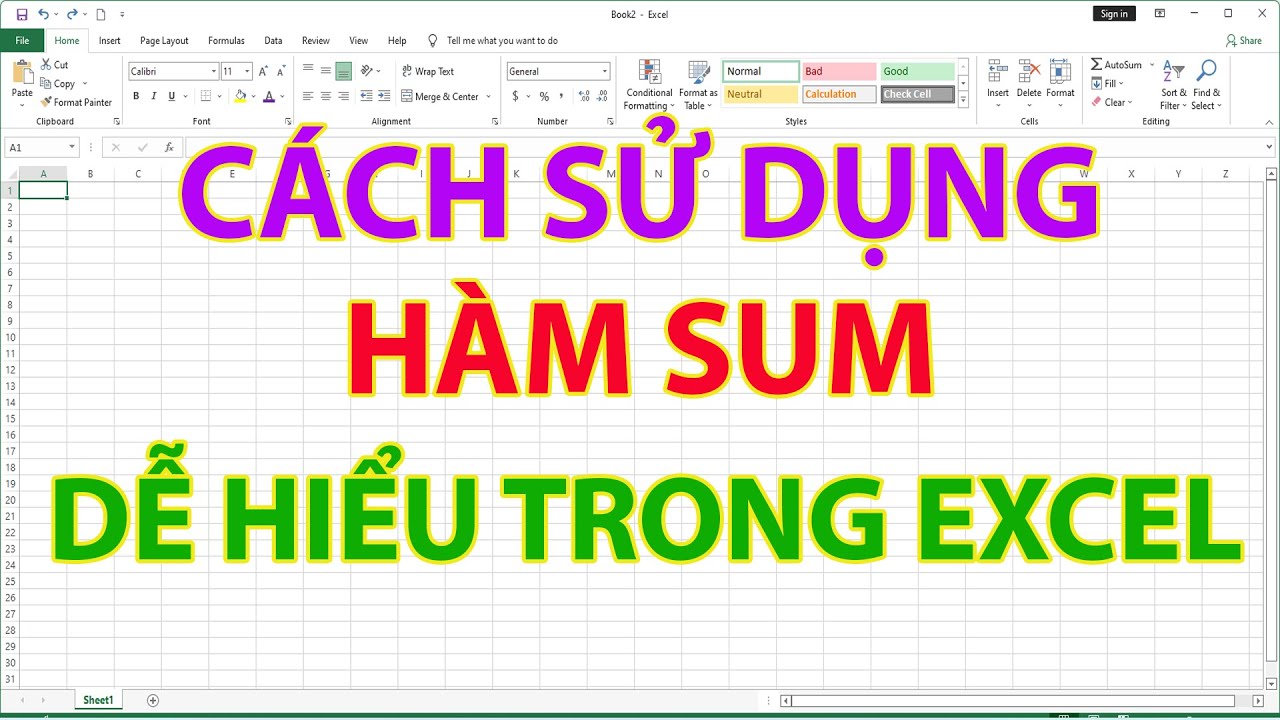 Cách sử dụng hàm SUM trong Excel cực dễ hiểu