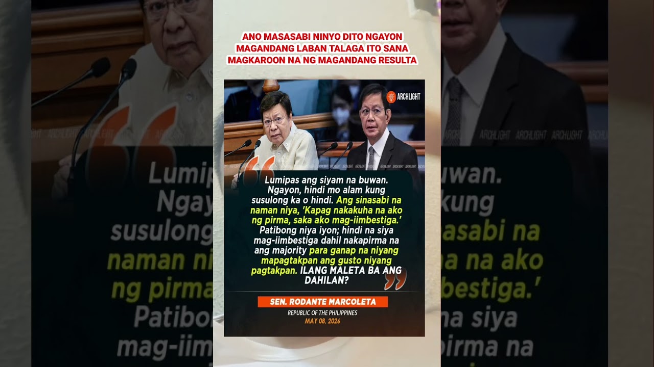 Senator Rodante Marcoleta laban kay Ping lacson sa flood control scam report.