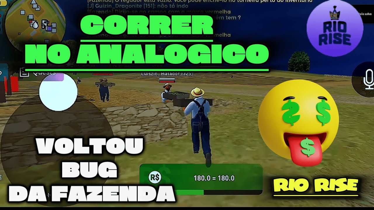 BUG,  CORRER ANALOGICO  #rioriserp FIQUEI MILIONÁRIO EM 2️⃣:0️⃣0️⃣ HORAS!! CONSEGUI MUITO DINHEIRO