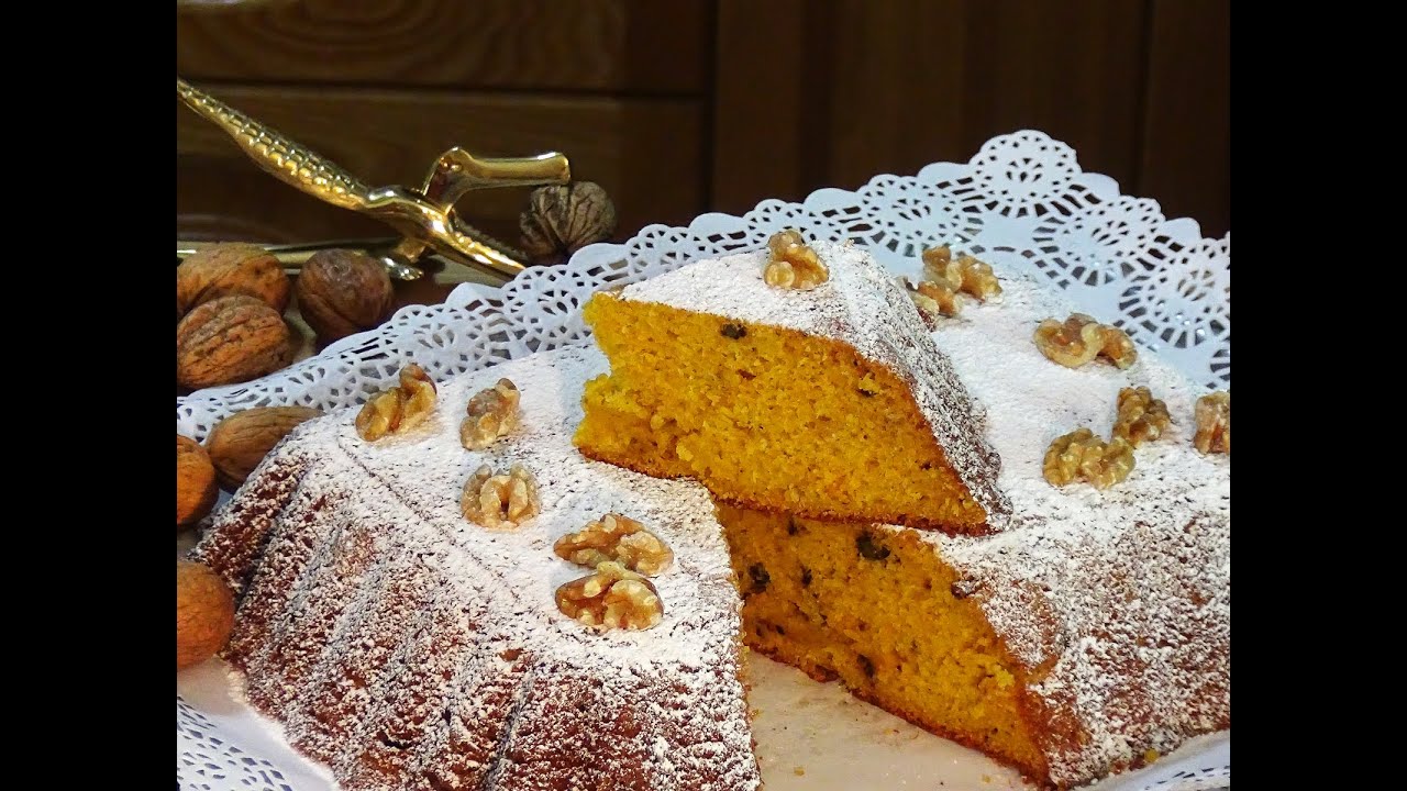 Receta Bizcocho de calabaza con nueces - Recetas de cocina, paso a paso, tutorial. Loli Domínguez