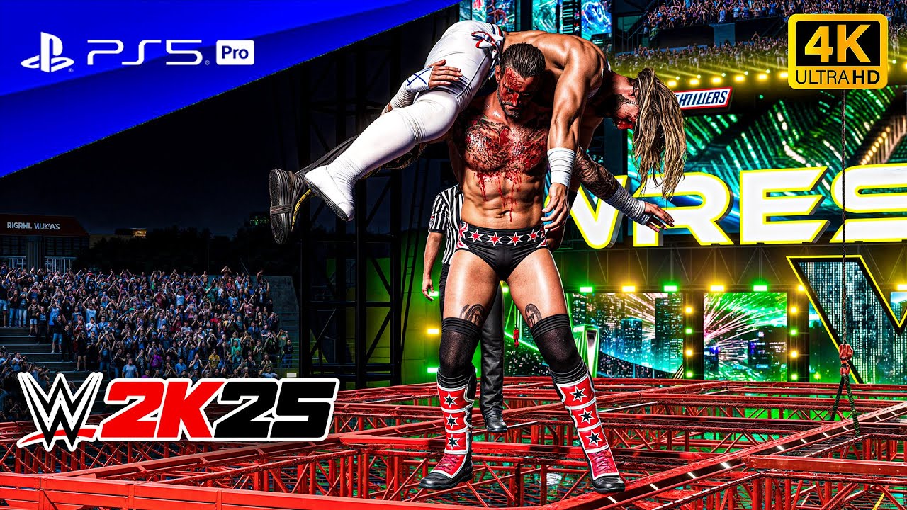 WWE 2K25 - CM Punk vs. Seth Rollins | Hell in a Cell Match at Wrestlemania XL | PS5™ Pro [4K60]