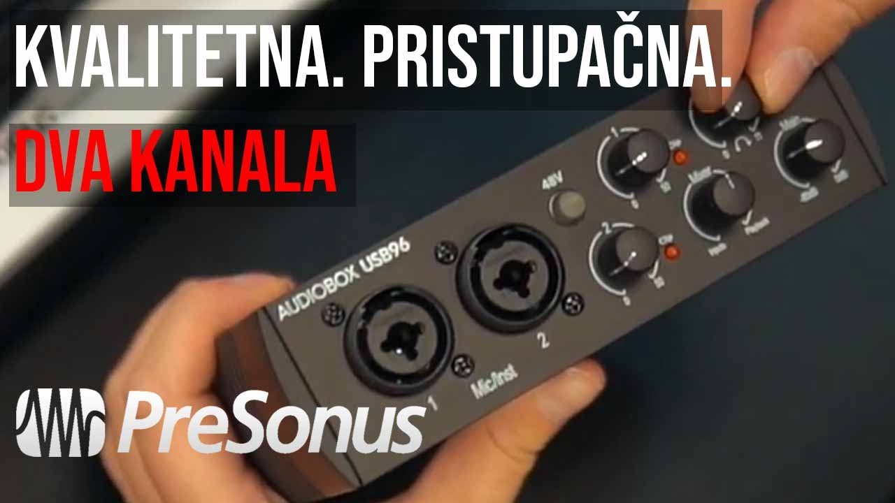 Recenzija zvučne kartice PreSonus AudioBox 96 Studio