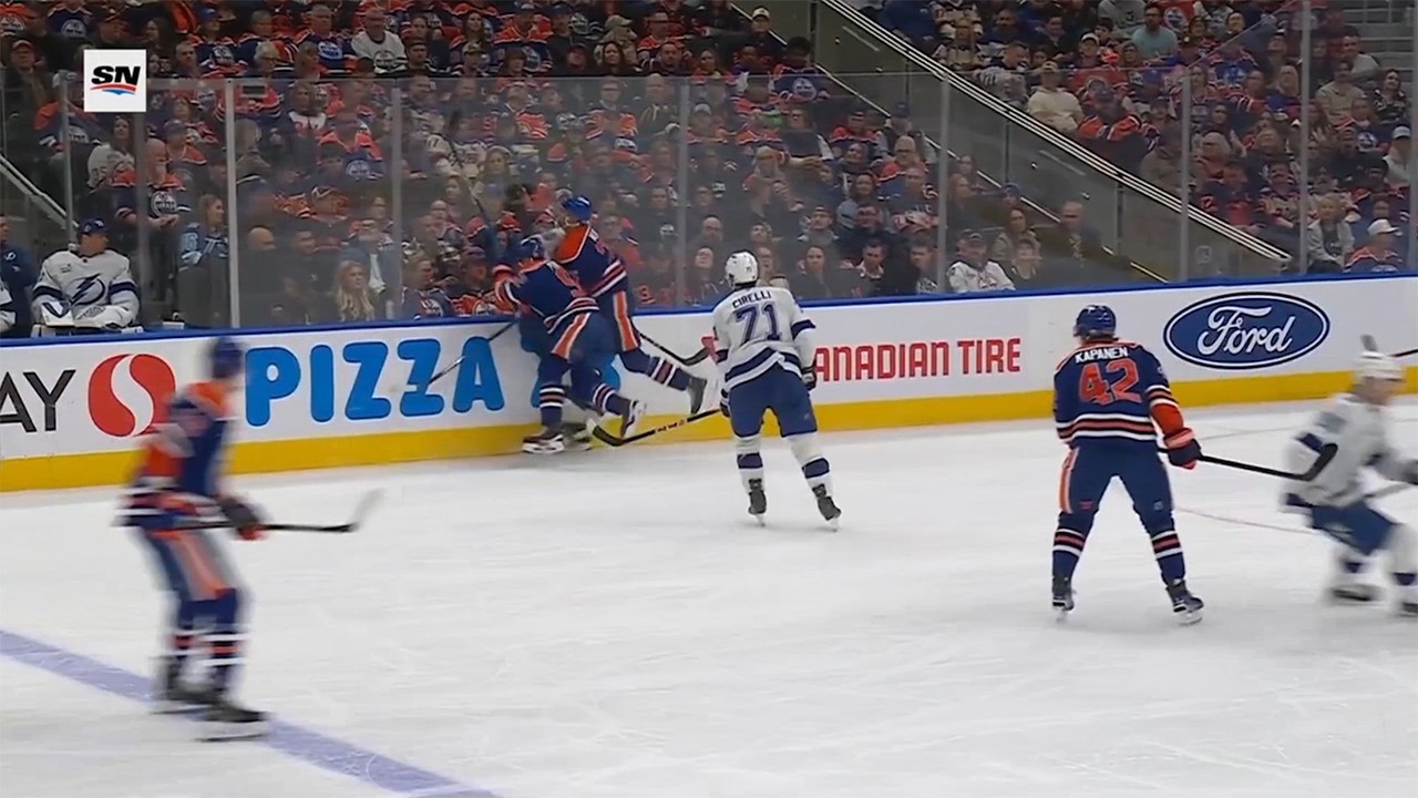 Darnell Nurse 🚫 Illegal Check to Head 🚫 Against Brandon Hagel