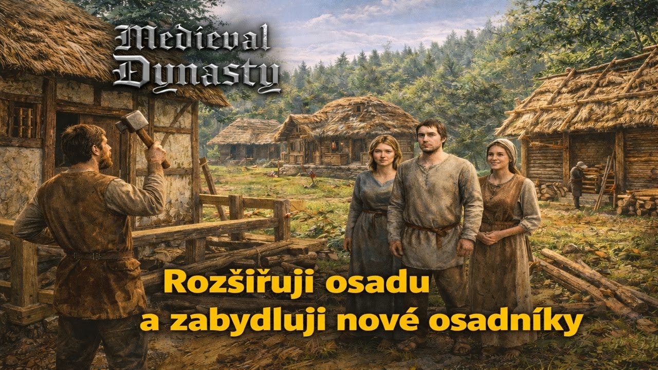 Medieval Dynasty – Rozšiřuji osadu a zabydluji nové osadníky | Relax gameplay (bez komentáře)| #04