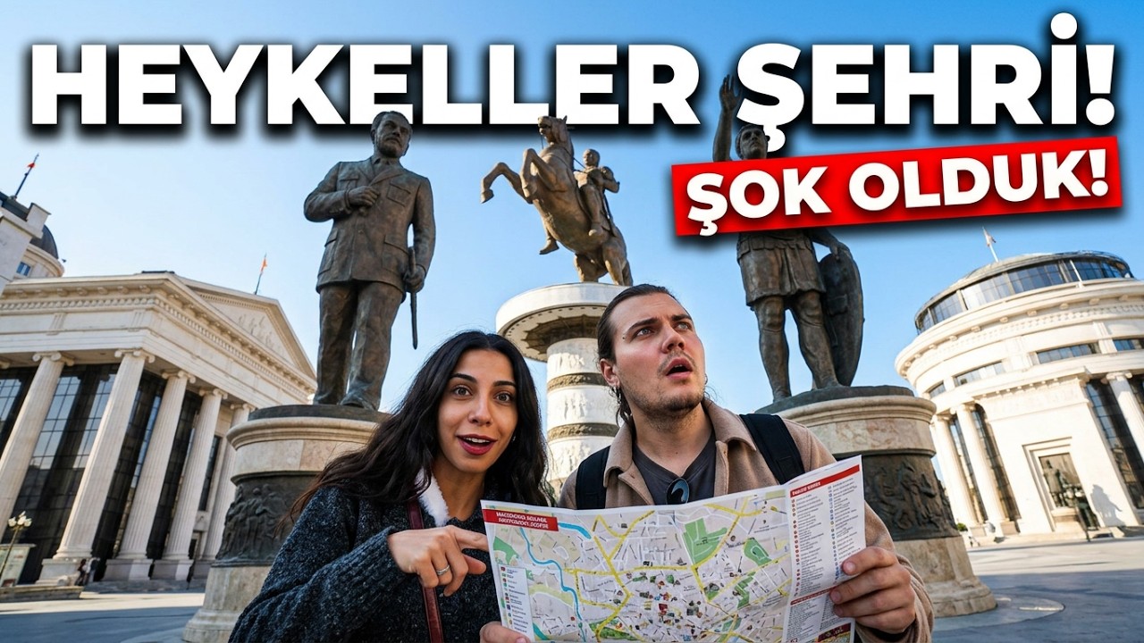 ÜSKÜP'TE ÇEKİM YAPARKEN KOVULDUK! TÜM HEYKELLERİNİ SAYDIK | Vizesiz Balkan Serisi #3
