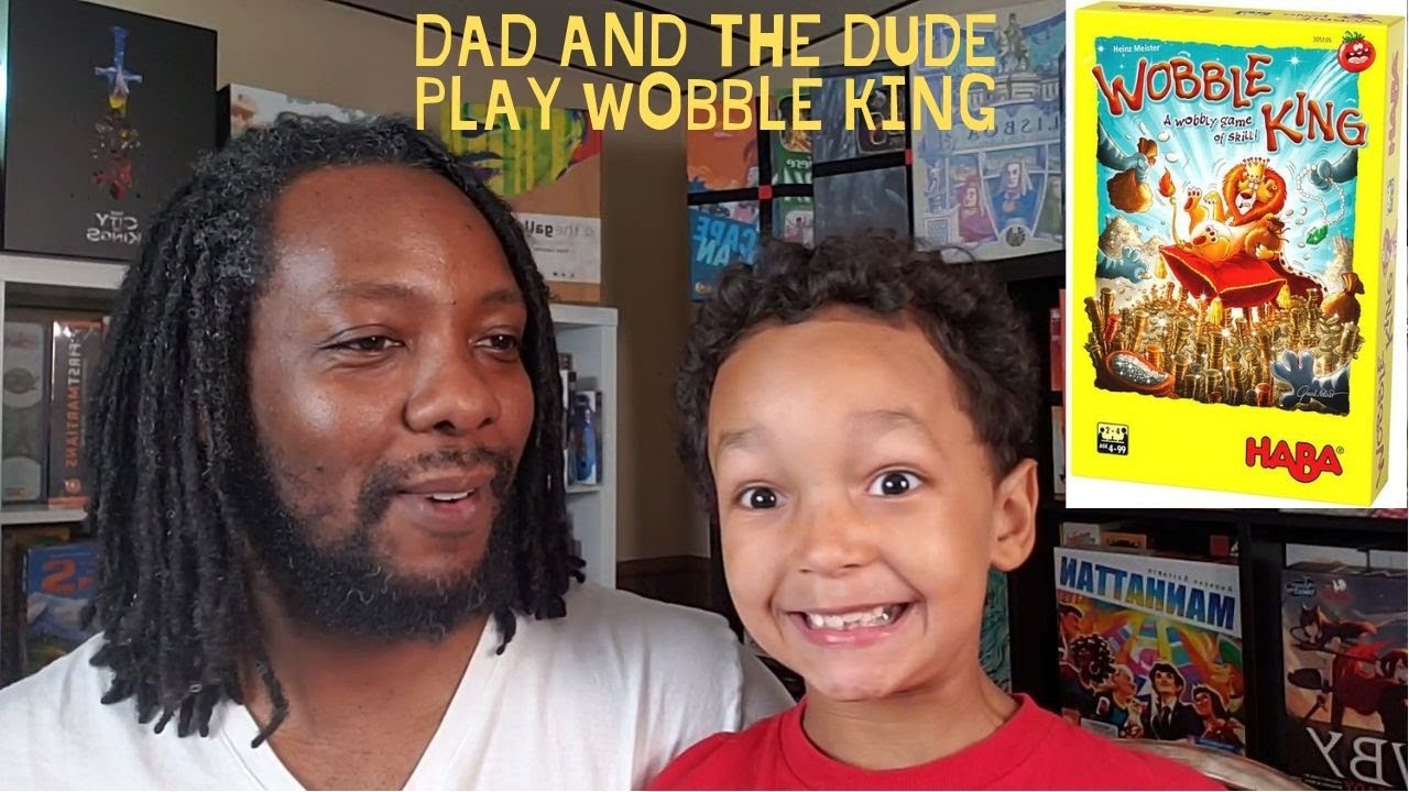 Dad and The Dude Live Play Wobble King (Haba Games)
